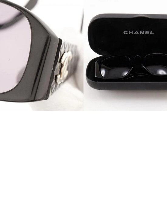 CHANEL COCO Mark sunglasses 94305 Matelasse black plastic Women main image 8